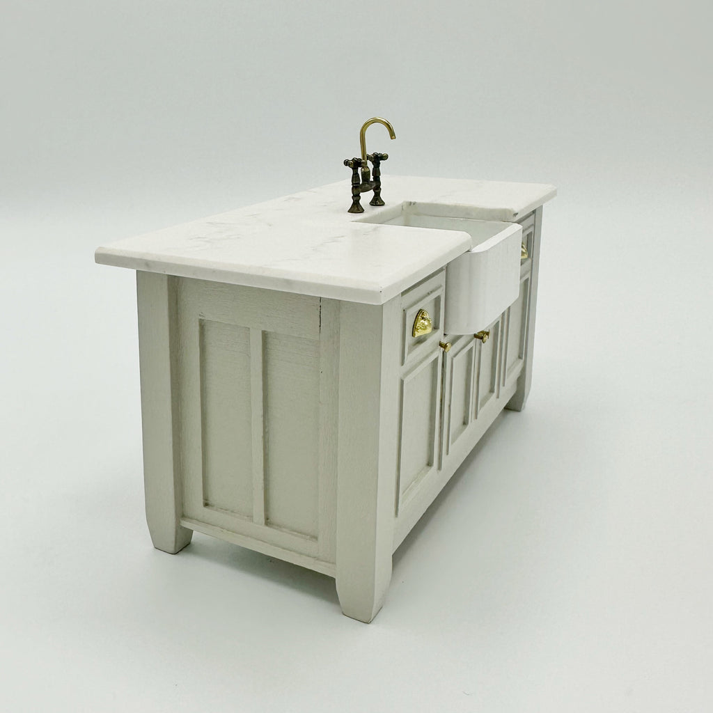 READY TO SHIP Traditional Dollhouse Kitchen Island - 1:12 scale by Life In A Dollhouse