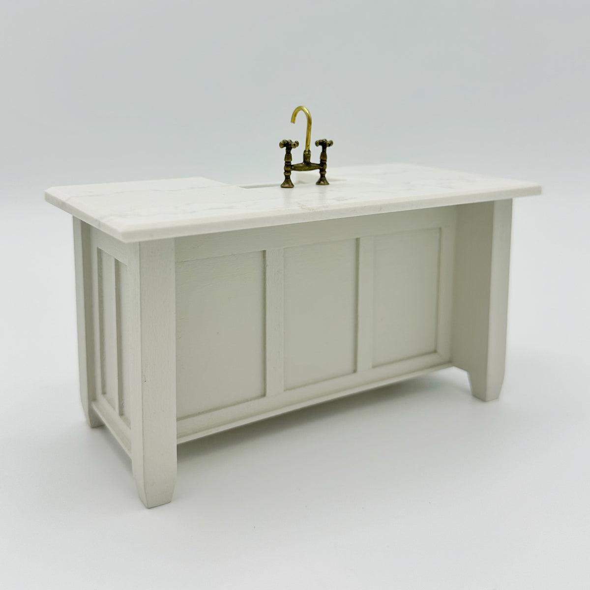 Custom Traditional Dollhouse Kitchen Island - 1:12 scale by Life In A ... - Custom Dollhouse Cabinetry