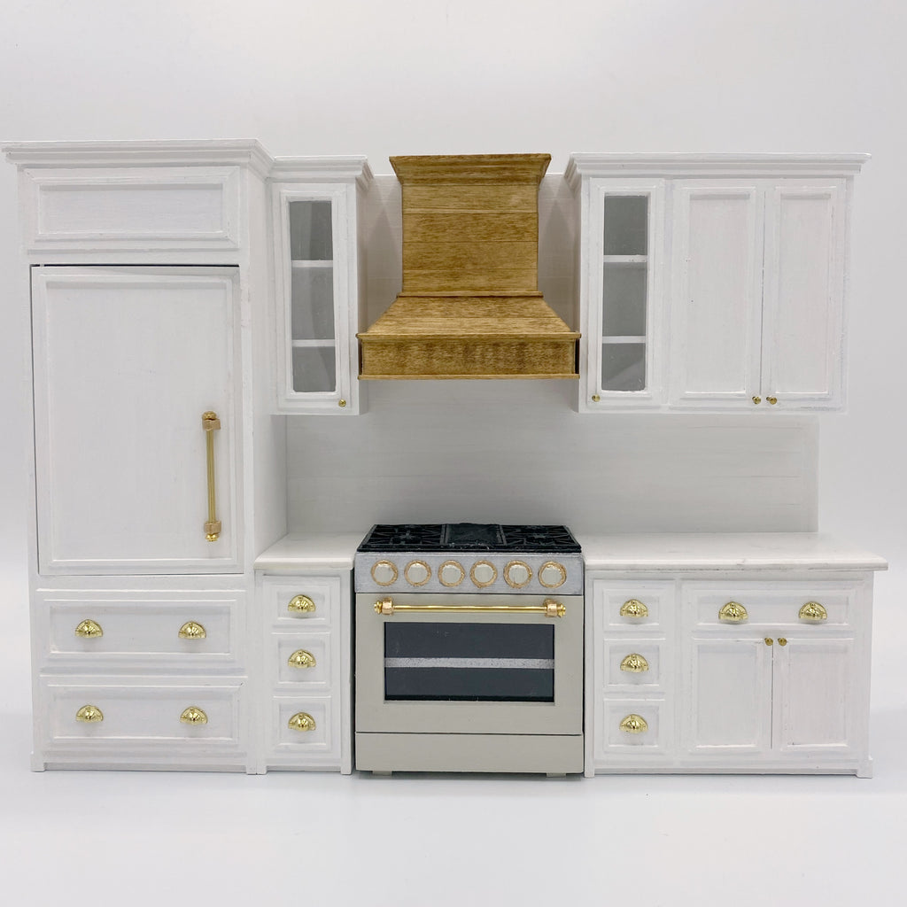 Custom Dollhouse Farmhouse Kitchen with Miniature Refrigerator - 1:12 scale by Life In A Dollhouse - Life In A Dollhouse