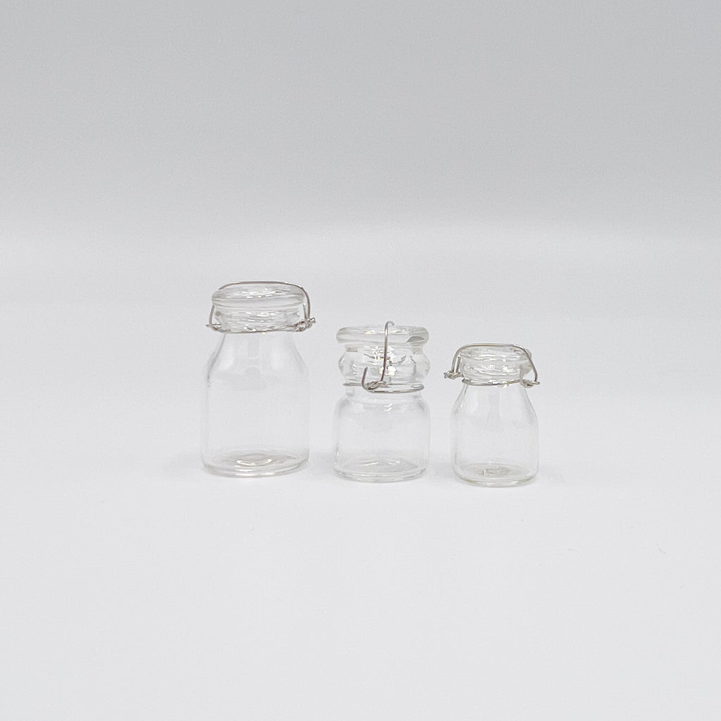 Mason Jar Set of Three - Dollhouse Miniature