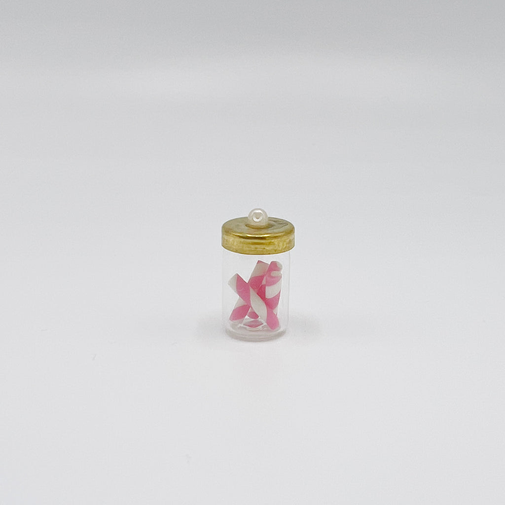 Pink Candy Sticks in Jar - Dollhouse Miniature