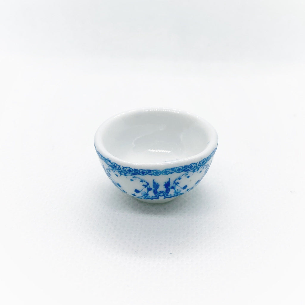 Blue and White Bowl For Dollhouse - Life In A Dollhouse
