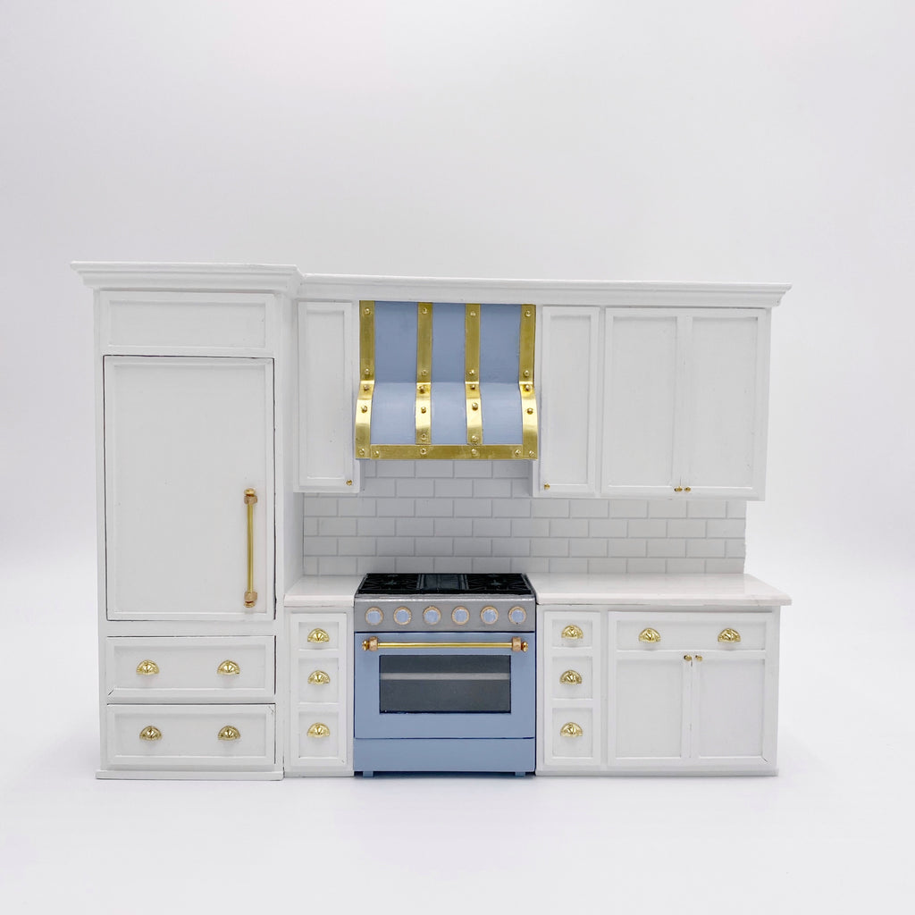 Custom Dollhouse Kitchen with Miniature Refrigerator - 1:12 scale by Life In A Dollhouse - Life In A Dollhouse