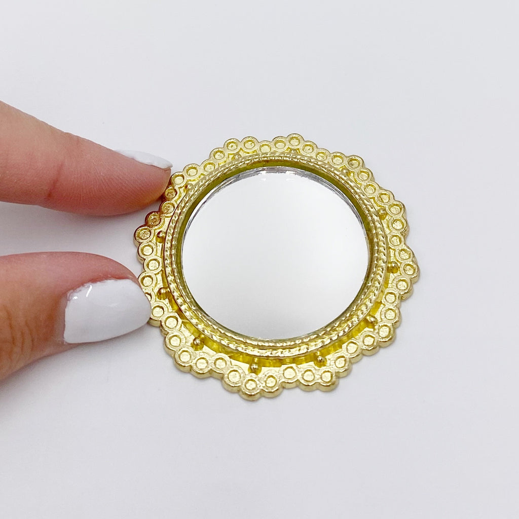 Round Mirror For Dollhouse - Life In A Dollhouse