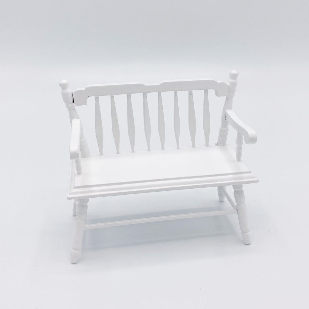 White Bench for Dollhouse - Life In A Dollhouse