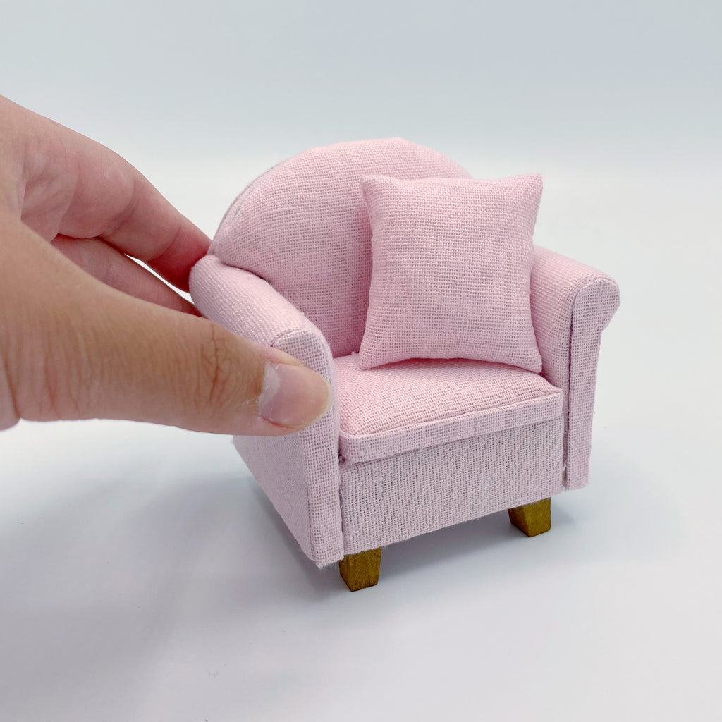Pink Chair For Dollhouse - Life In A Dollhouse