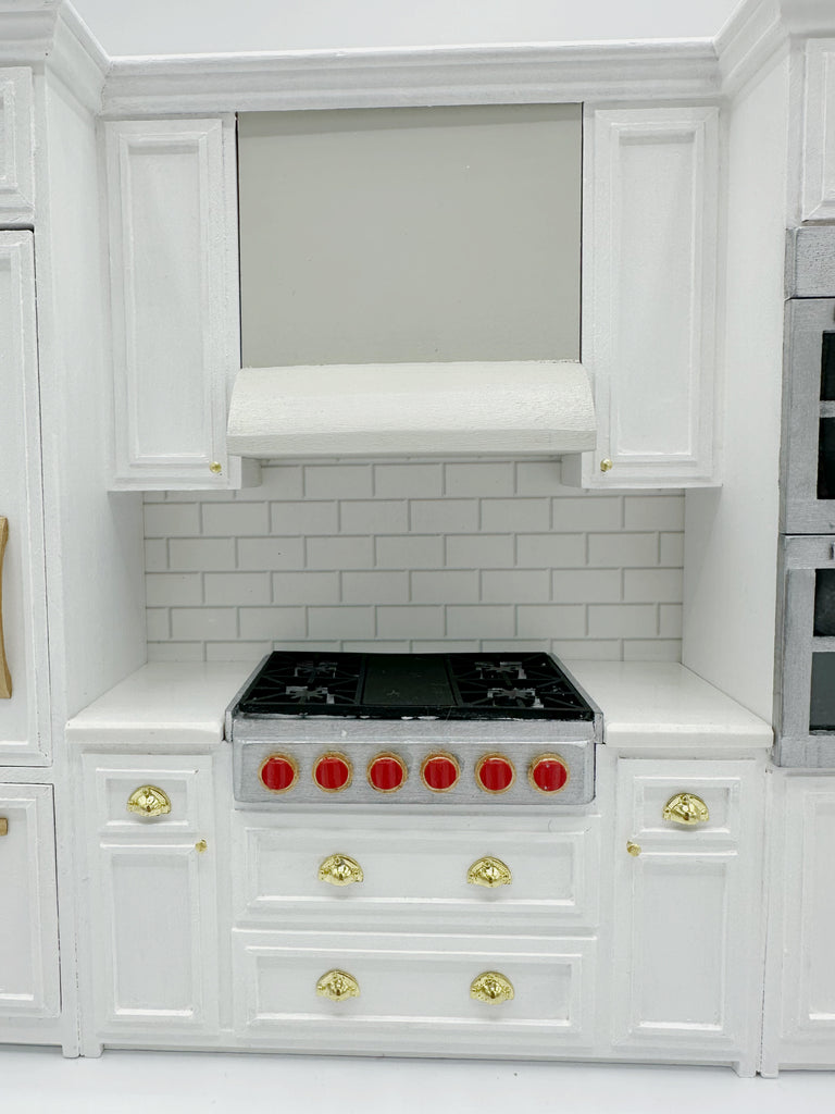 READY TO SHIP! Dollhouse Kitchen with Miniature Refrigerator and Double Ovens - 1:12 scale by Life In A Dollhouse