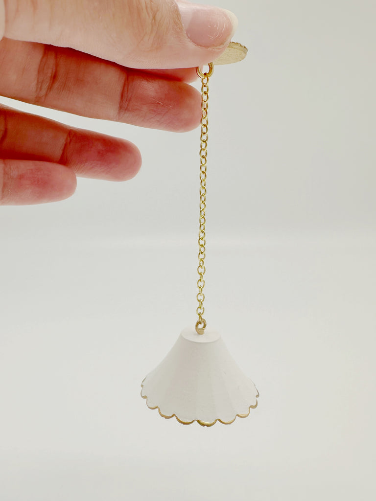 Scalloped Pendant Light Fixture For Dollhouse