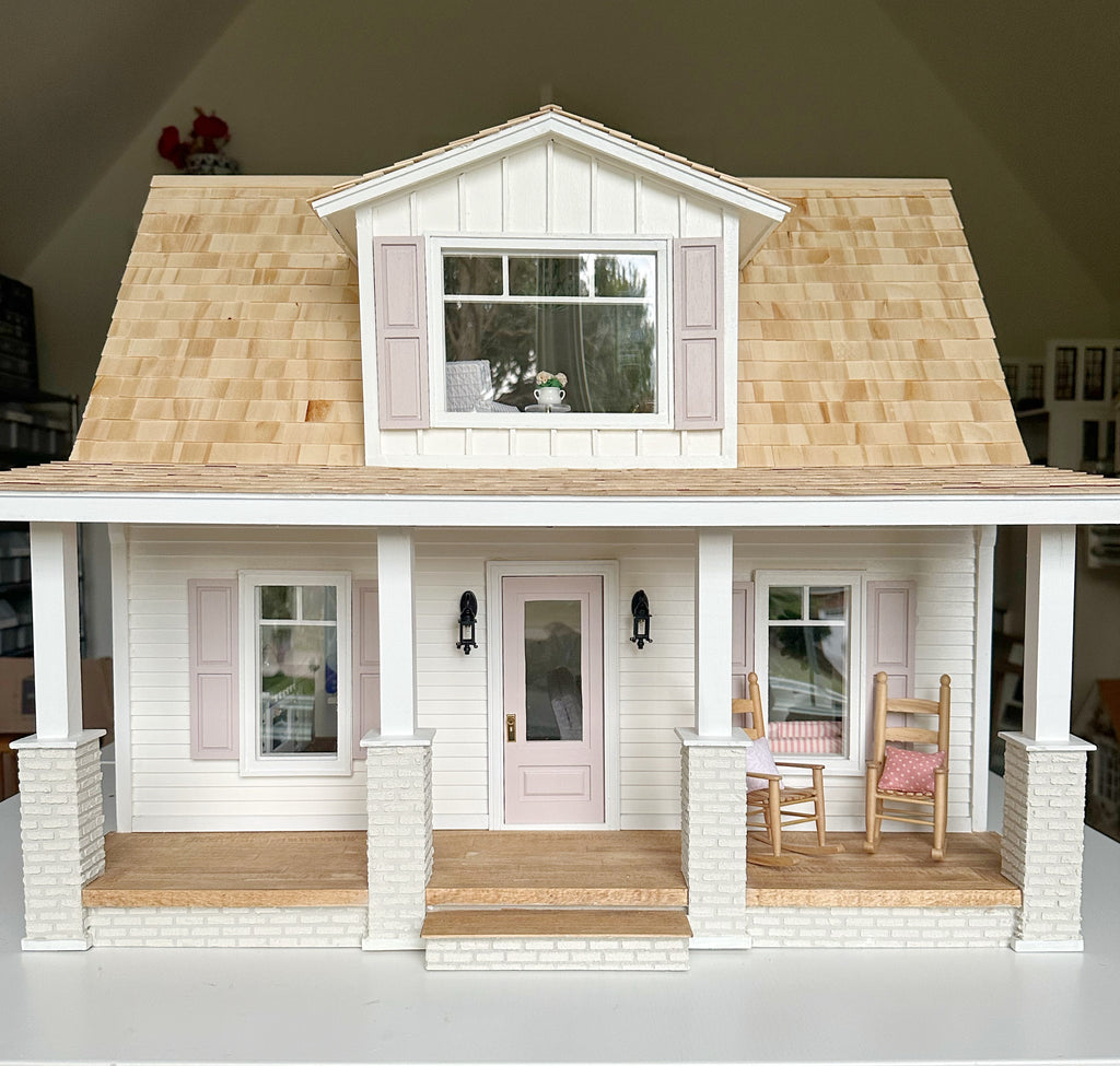 The Vintage Garden Bungalow Dollhouse - ONE OF A KIND + READY TO SHIP - 1:12 scale by Life In A Dollhouse