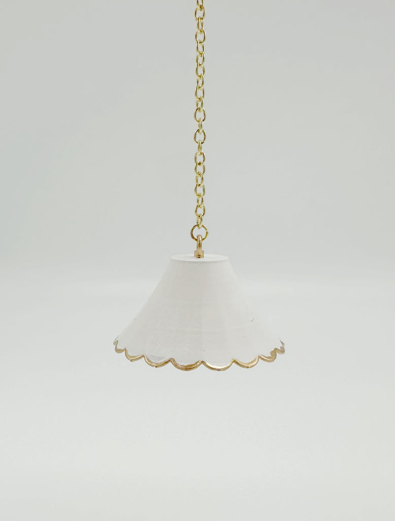 Scalloped Pendant Light Fixture For Dollhouse