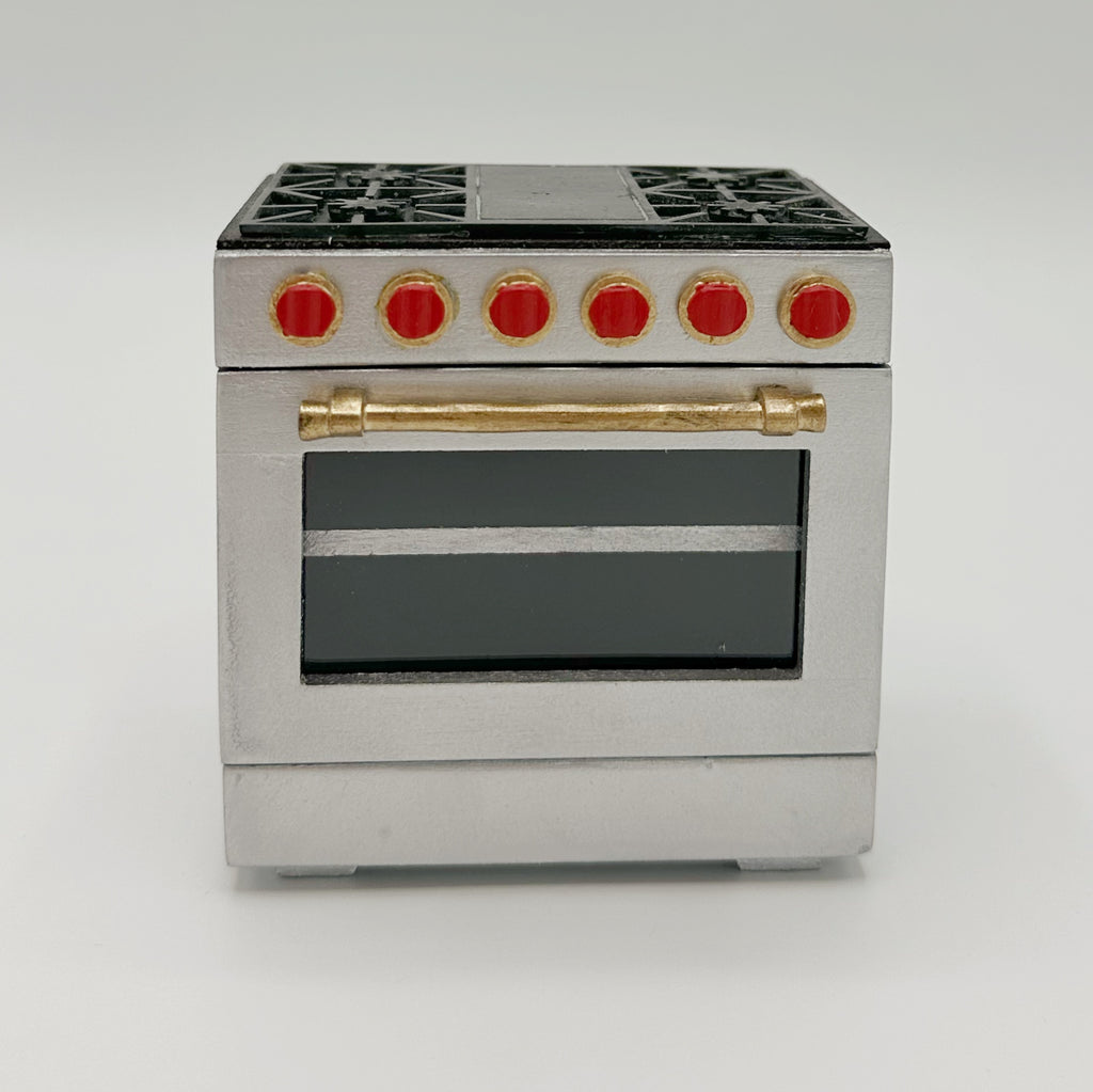 Custom StainlessSteel 3'' Dollhouse Range Oven - 1:12 scale by Life In A Dollhouse