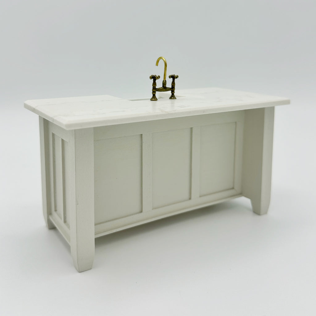Custom Traditional Dollhouse Kitchen Island - 1:12 scale by Life In A Dollhouse