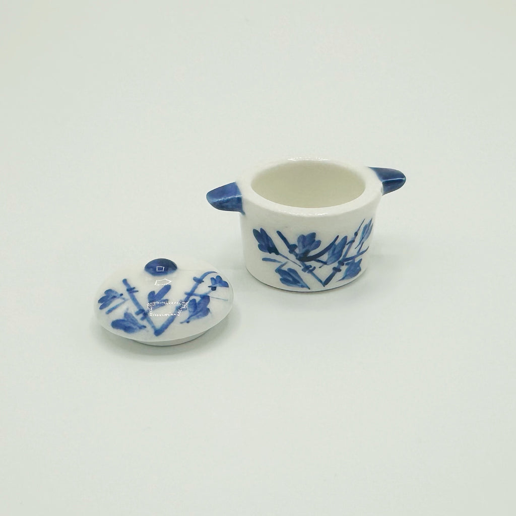 Ceramic Delft Pot For Dollhouse