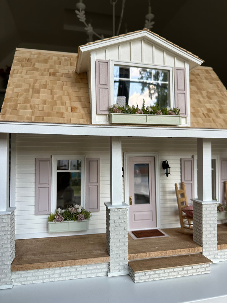 The Vintage Garden Bungalow Dollhouse - ONE OF A KIND + READY TO SHIP - 1:12 scale by Life In A Dollhouse