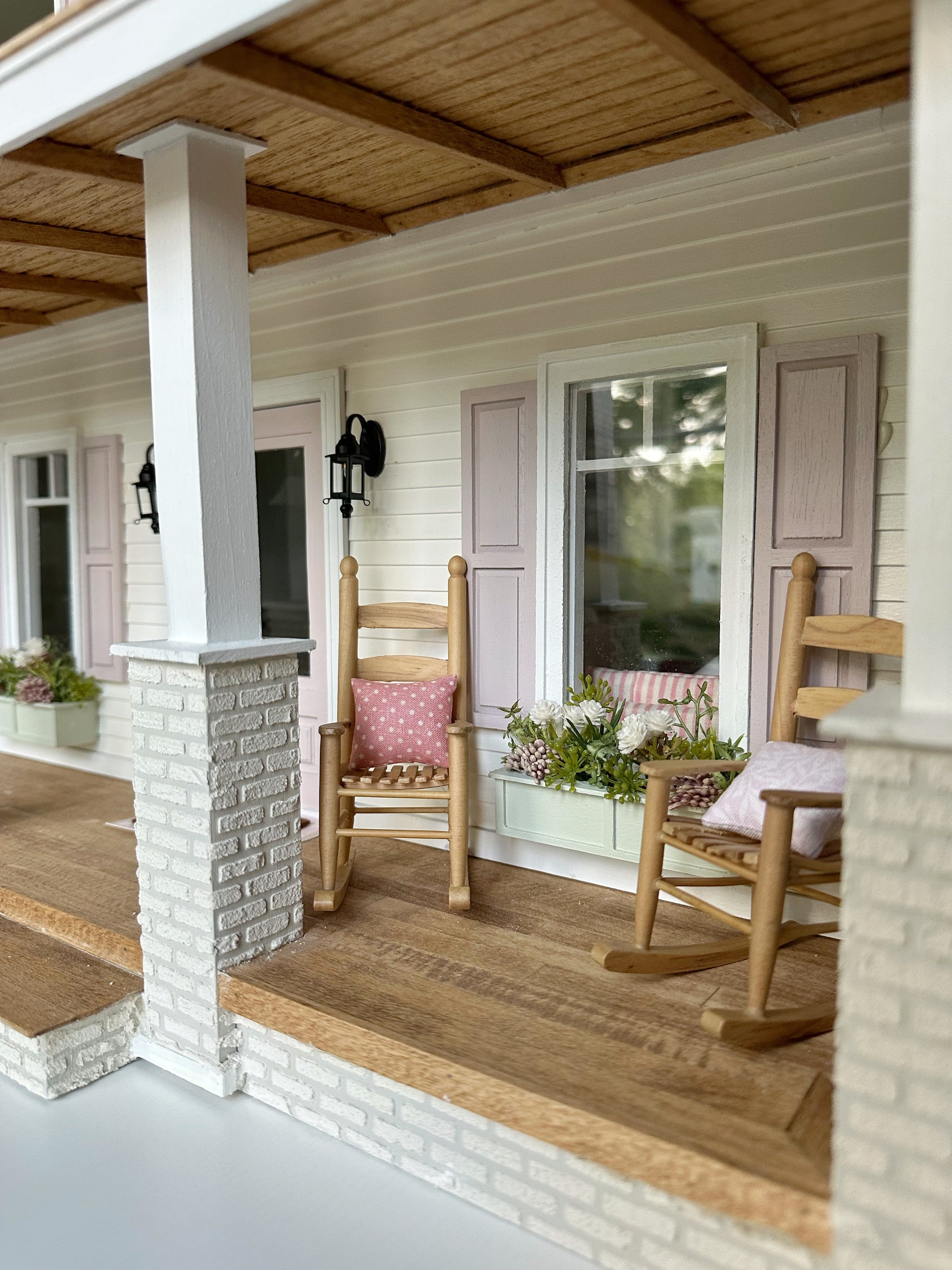 The Vintage Garden Bungalow Dollhouse - ONE OF A KIND + READY TO
