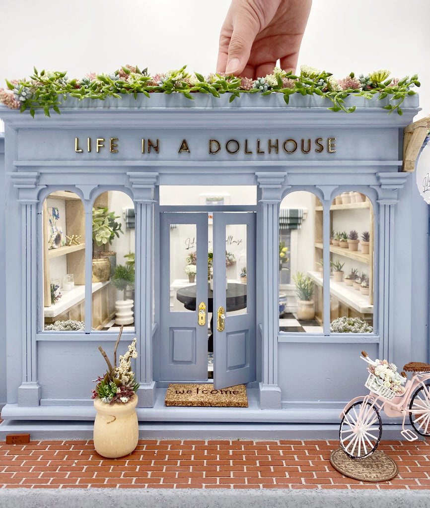 Life In A Dollhouse miniature blue shop photo