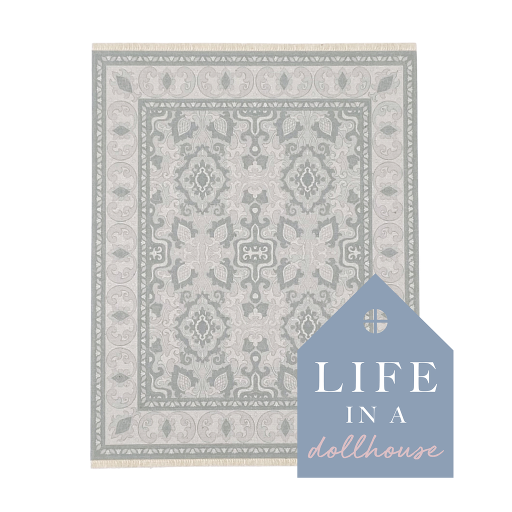 Audrey Miniature Dollhouse Rug in Dusk - 1:12 Scale - Life In A Dollhouse