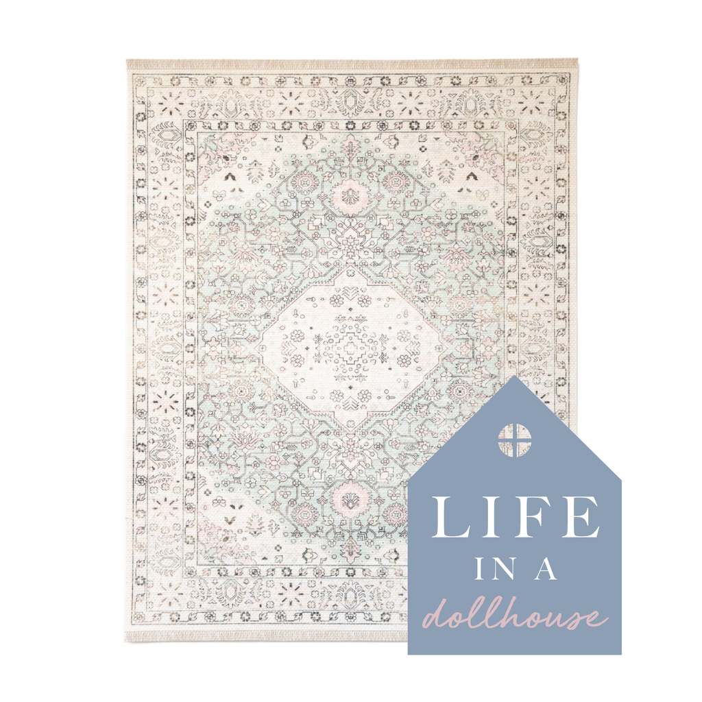 Greta Miniature Dollhouse Rug in Spring - 1:12 Scale