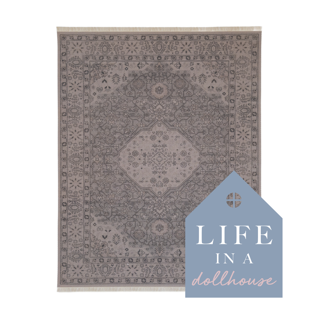 Greta Miniature Dollhouse Rug in Earth - 1:12 Scale