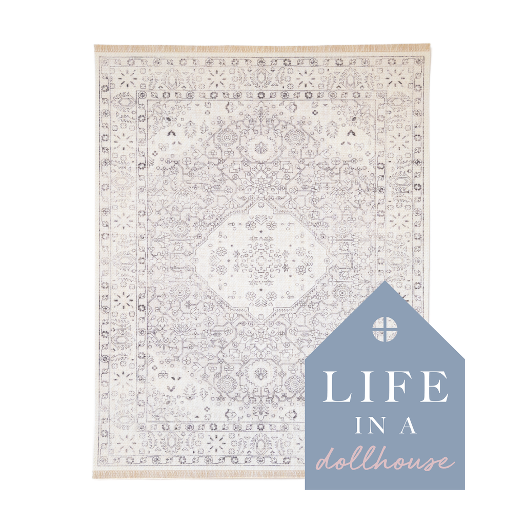 Greta Miniature Dollhouse Rug in Polar - 1:12 Scale