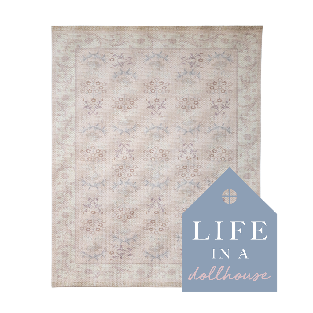 Buttercup Miniature Dollhouse Rug in Cream - 1:12 Scale