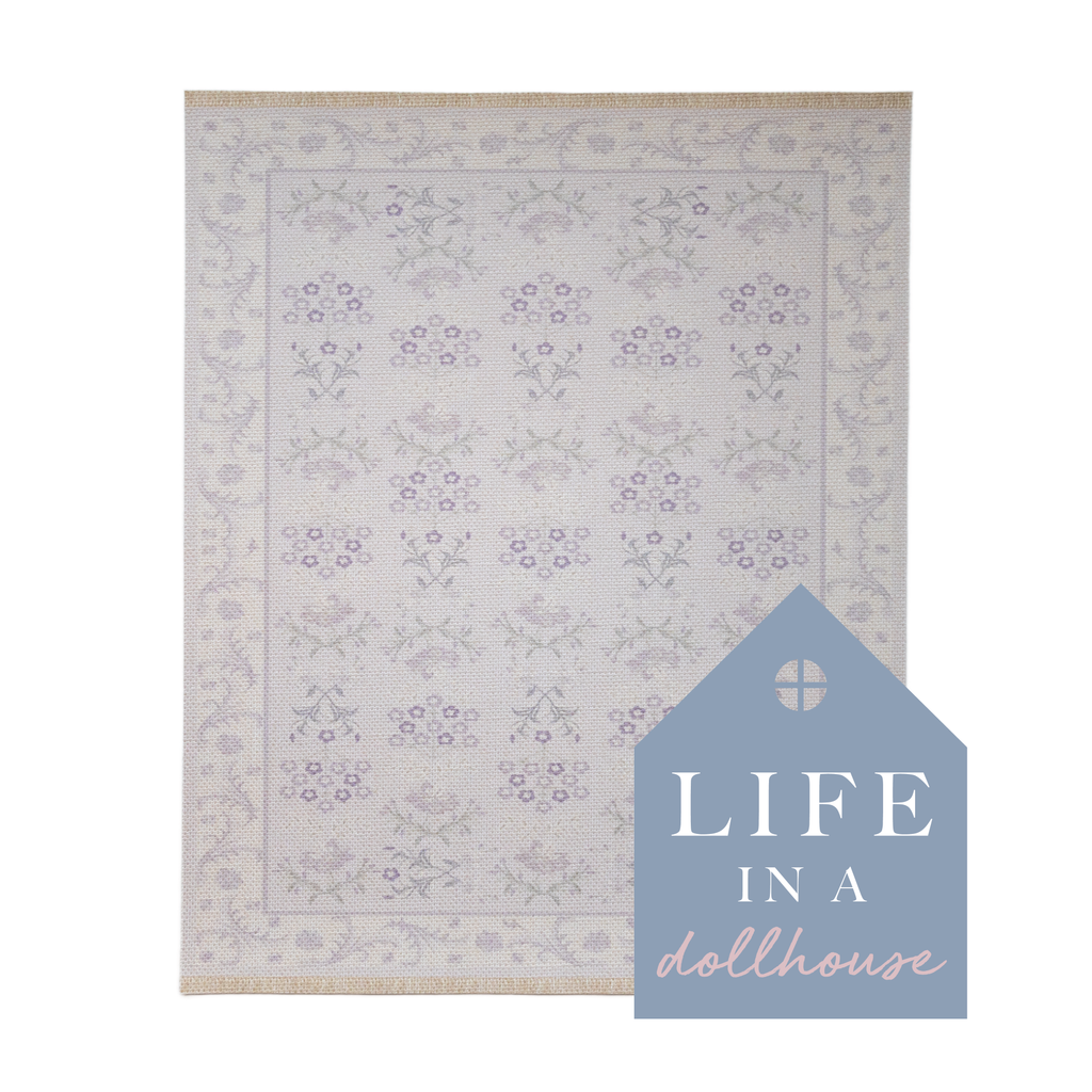 Buttercup Miniature Dollhouse Rug in Lavender - 1:12 Scale