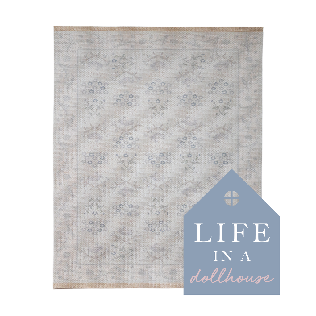 Buttercup Miniature Dollhouse Rug in Mist - 1:12 Scale