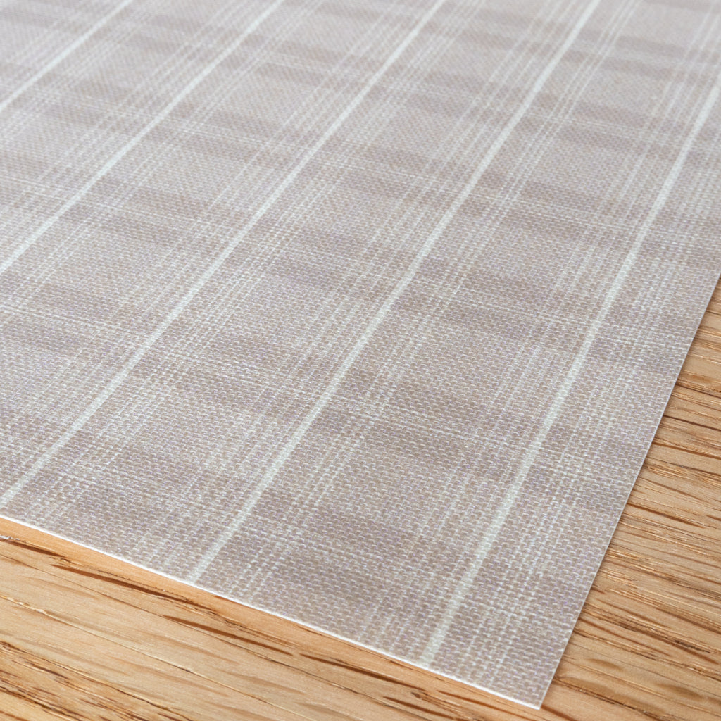 William Plaid Miniature Dollhouse Rug in Natural Brown - 1:12 Scale