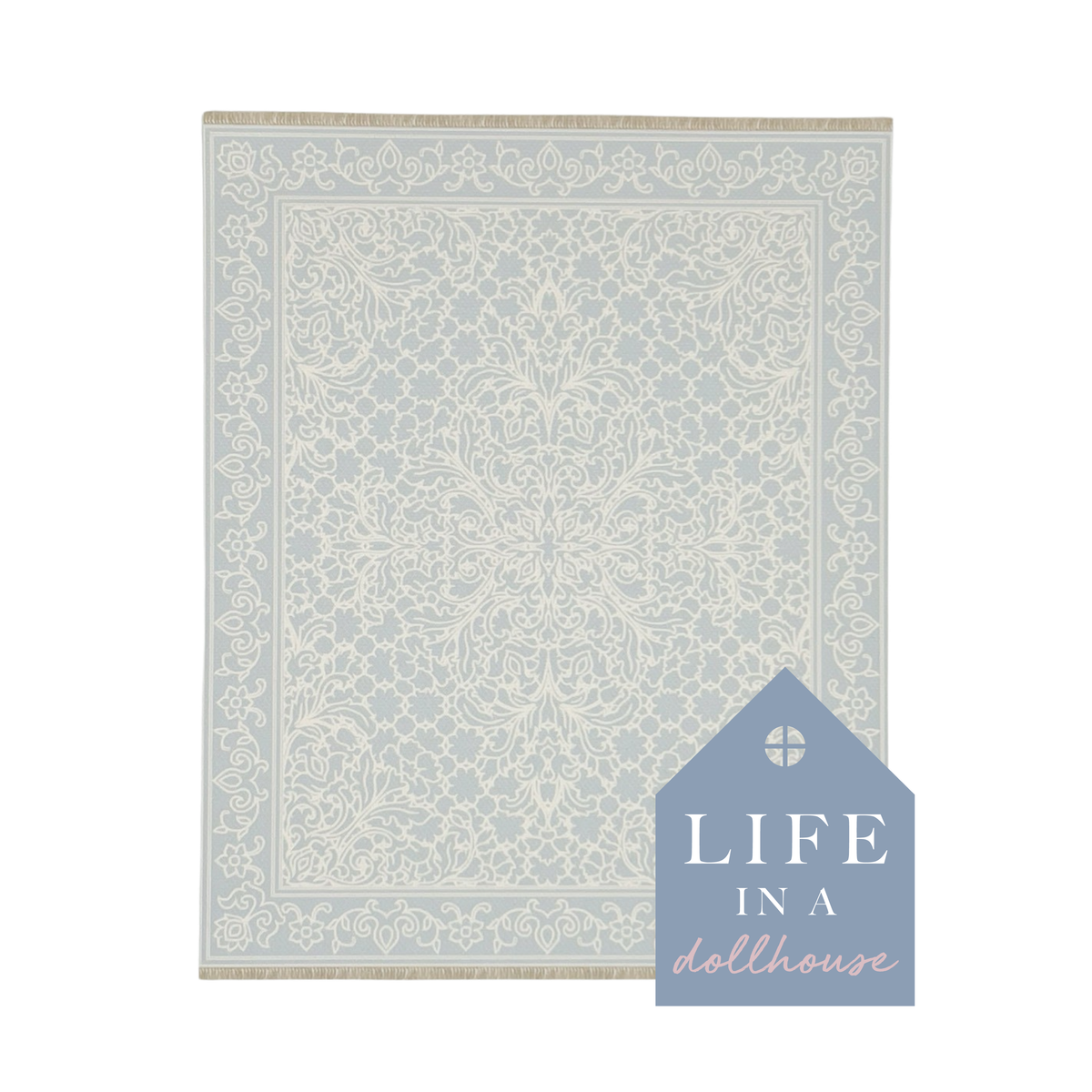 Sophia Miniature Dollhouse Rug in Light Pink - Miniature 1:12 Scale ...