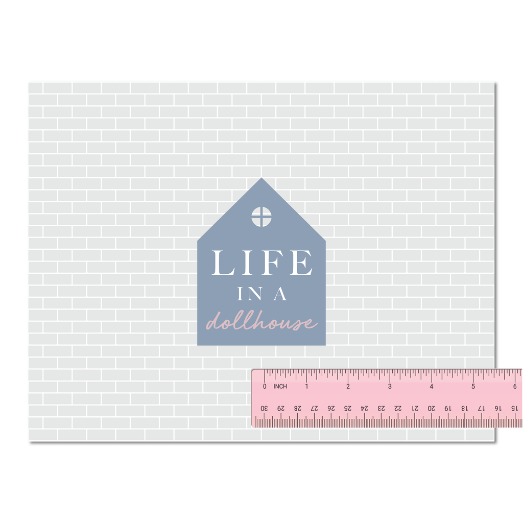 Subway Tile in light gray for dollhouse - DIGITAL DOWNLOAD