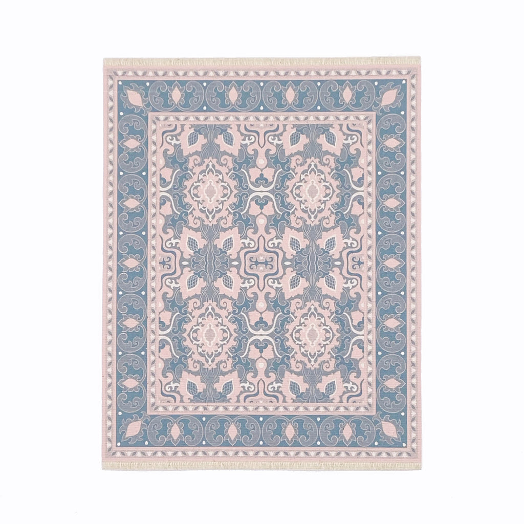 Audrey Dollhouse Rug in Pink and Blue - Life In A Dollhouse