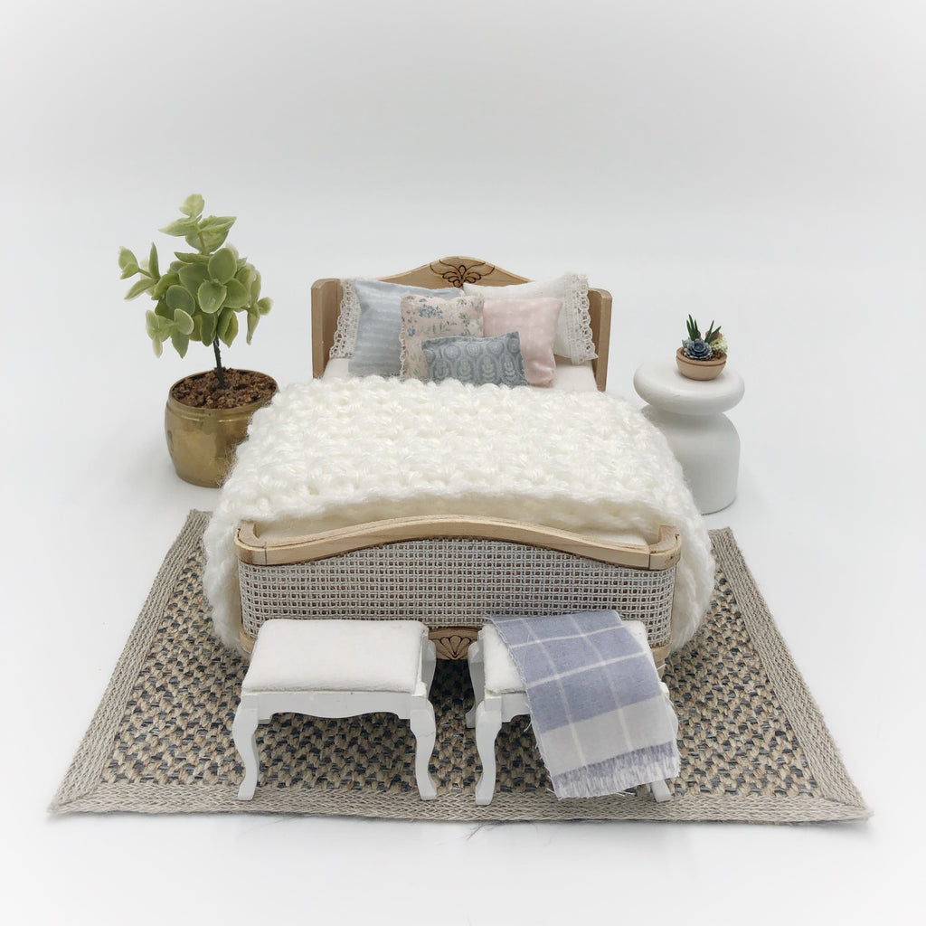 Double French Bed For Dollhouse - Life In A Dollhouse