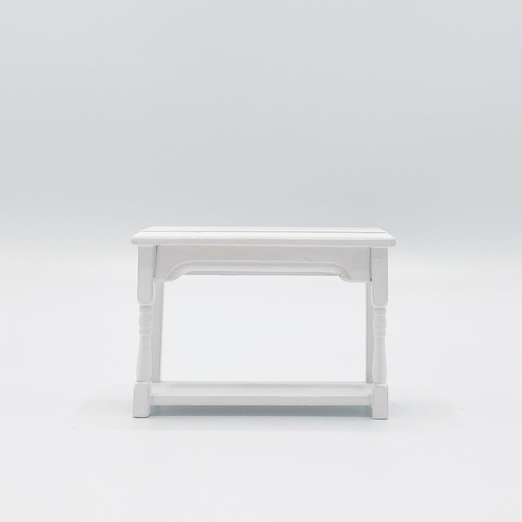 Hall Table For Dollhouse in White - Life In A Dollhouse