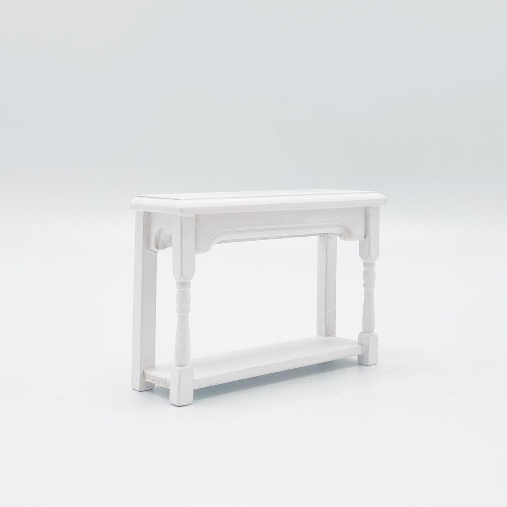 Hall Table For Dollhouse in White - Life In A Dollhouse