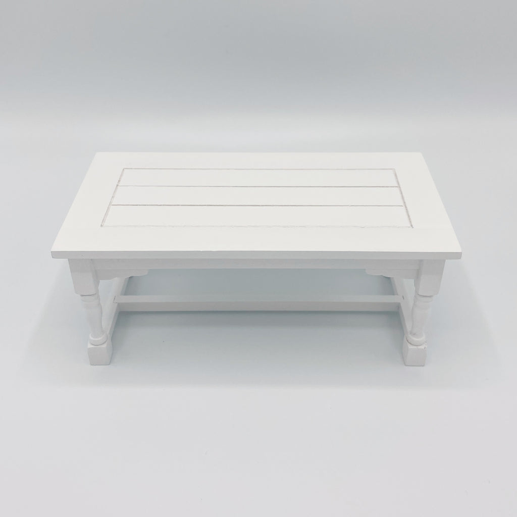 Dining Table For Dollhouse in White - Life In A Dollhouse