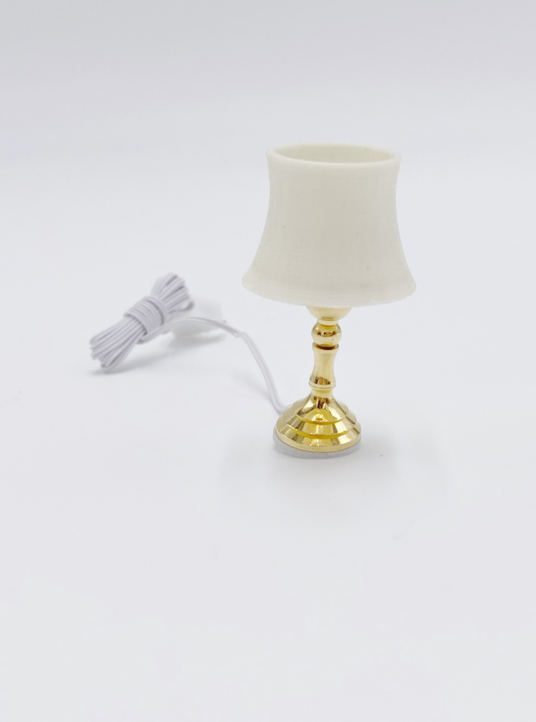 Small Brass Accent Lamp For Dollhouse - Life In A Dollhouse