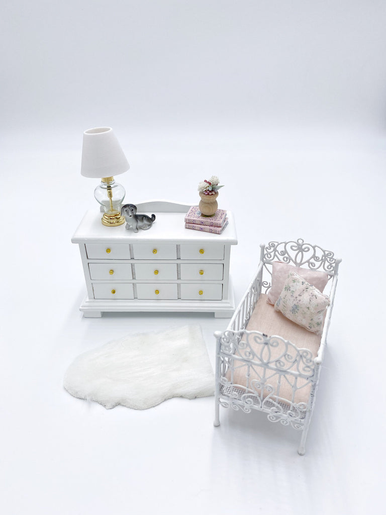 Dresser For Dollhouse, White - Life In A Dollhouse