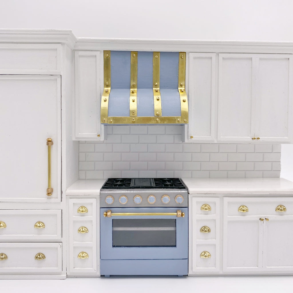 Custom Dollhouse Kitchen with Miniature Refrigerator - 1:12 scale by Life In A Dollhouse - Life In A Dollhouse