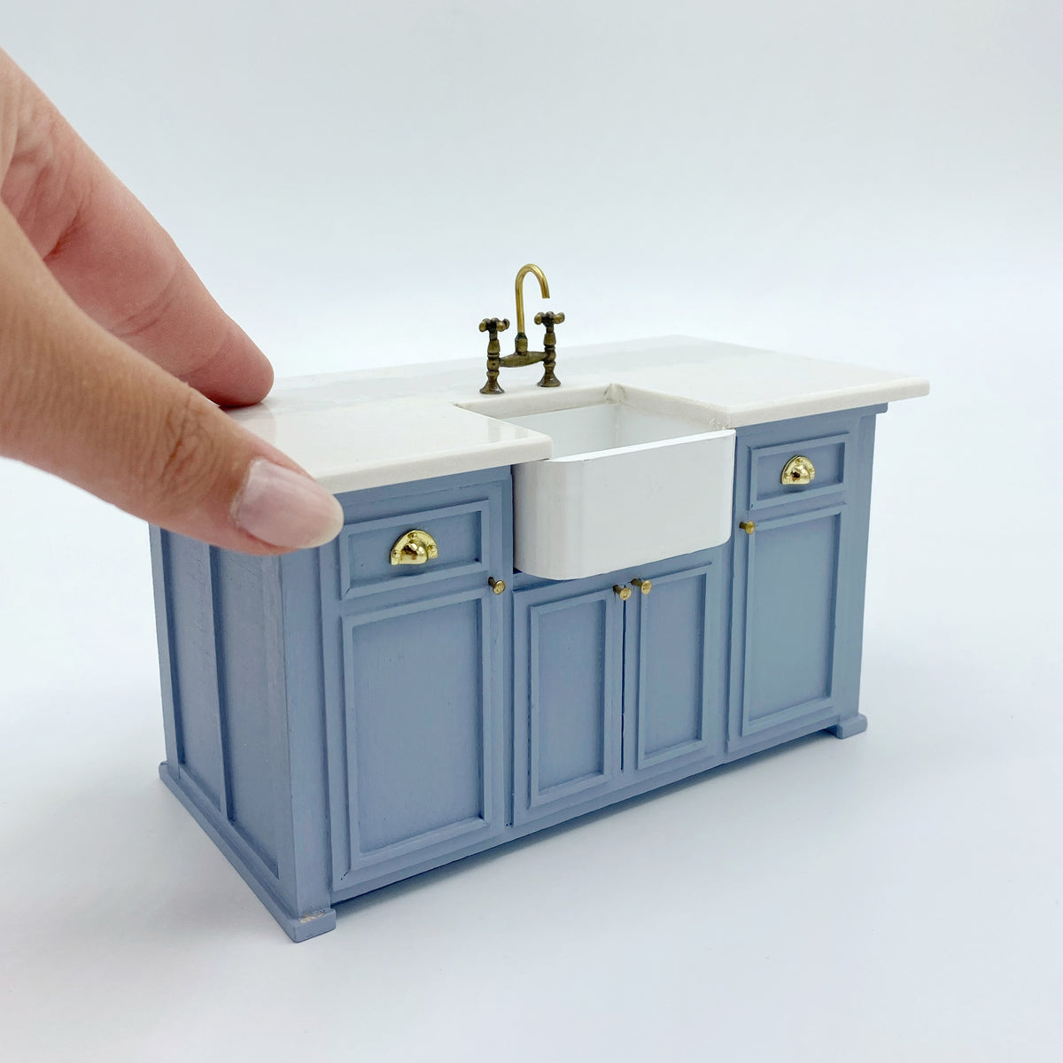 Custom Dollhouse Kitchen Island With Sink - 1:12 scale by Life In A Do ...