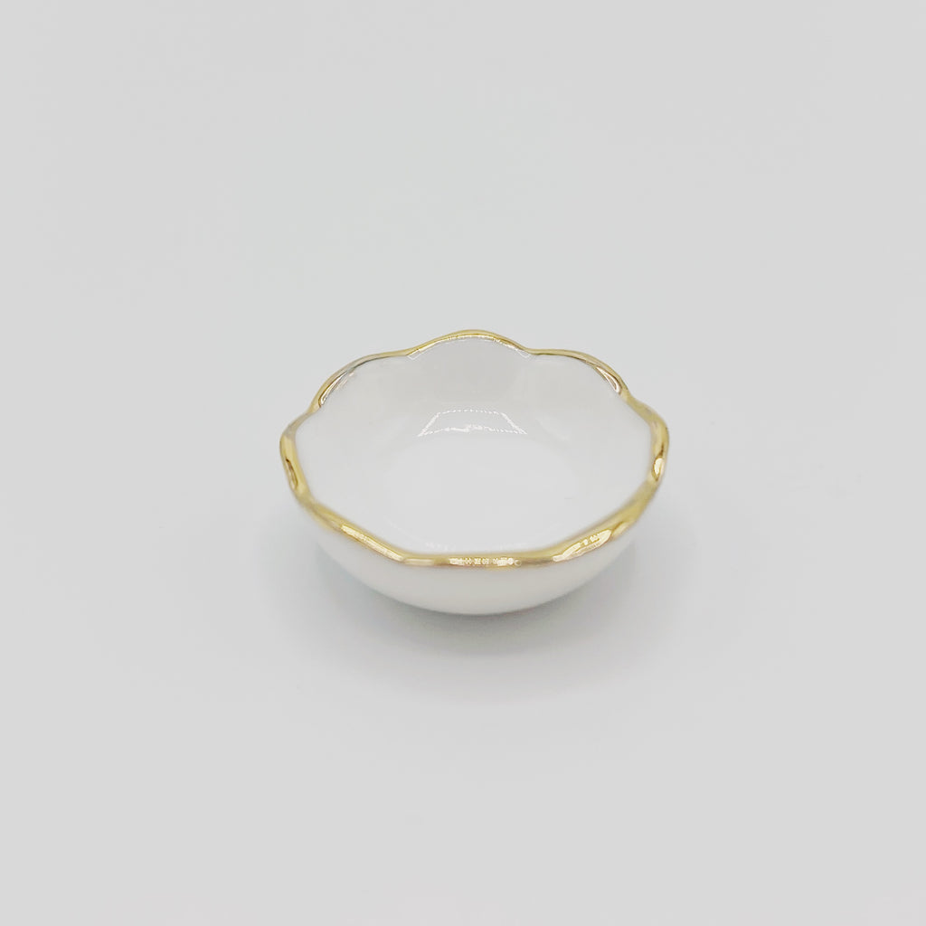 Gold Rimmed Bowl For Dollhouse - Life In A Dollhouse