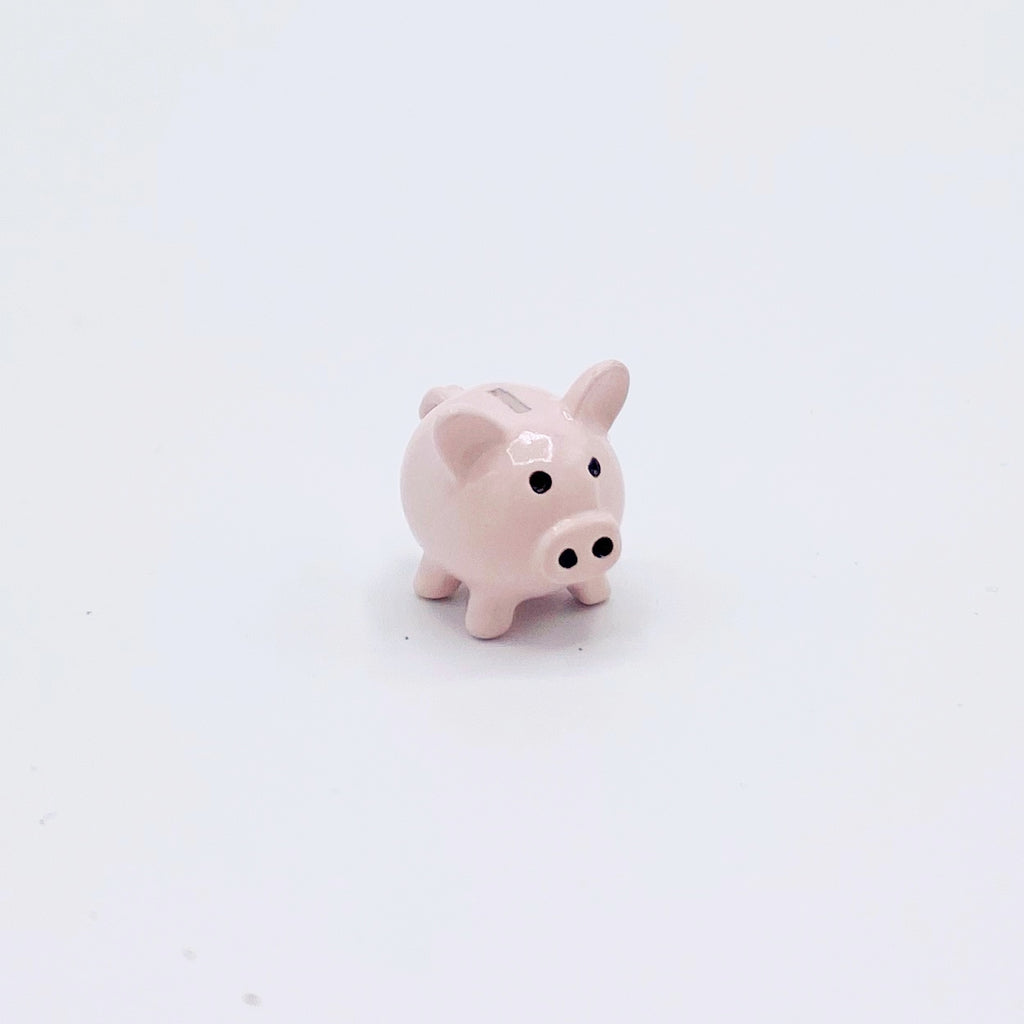 Pink Piggy Bank For Dollhouse - Life In A Dollhouse